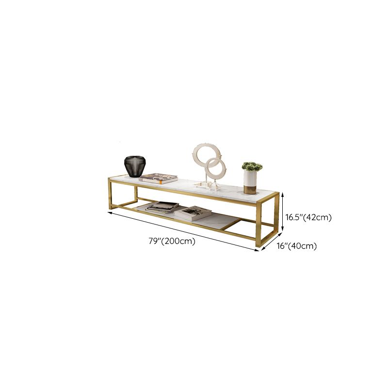 Open Storage Media Console Glam TV Stand Console for Living Room Clearhalo 'furn' 'furn_tv_stands_entertainment_centers' 'Furniture' 'Living Room Furniture' 'TV Stands & Entertainment Centers' 'TV Stands & Media Storage Furniture' 'tv_stands_entertainment_centers' 1200x1200_52a7e760-e48d-4685-a077-25c015d3ea0a