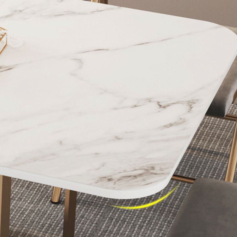 Rectangle Contemporary Sintered Stone Dining Room Set Foldable Dining Furniture for Restaurant Clearhalo 'Dining Room Sets' 'Dining Tables & Seating' 'dining_room_set' 'furn' 'furn_dining_room_set' 'Furniture' 'furniture_dining_room_set' 'Kitchen & Dining Furniture' 'kitchen&dining_furn' 'kitchen' 1200x1200_52a80884-2104-4470-9dc9-016a4505390b