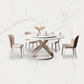 Modern Style 1/4/5/7 Pieces Furniture Round Stone Dining Set in White Clearhalo 'Dining Room Sets' 'Dining Tables & Seating' 'dining_room_set' 'furn' 'furn_dining_room_set' 'Furniture' 'Kitchen & Dining Furniture' 1200x1200_52a8440e-5b98-45b3-9aec-a5c00e9aa8f4