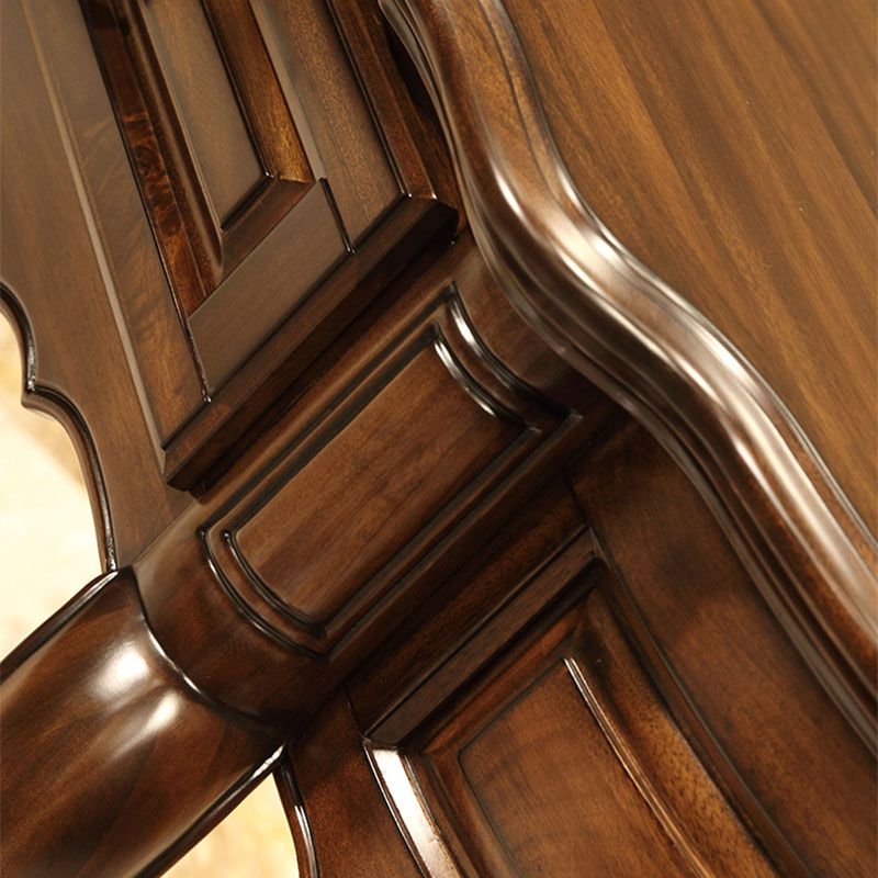 Free Form Shape Contemporary Console Table Brown Console Sofa Table for Hall