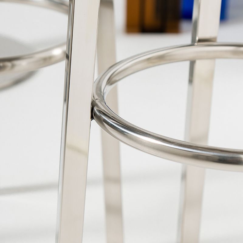1 Pcs Industrial Silver Counter Stools Stainless Steel Bar Bristol Stools with Round Seat Clearhalo 'Bar Furniture' 'Bar Stools' 'bar_stools' 'furn' 'furn_bar_stools' 'furniture_bar_stools' 'Kitchen & Dining Furniture' 'kitchen&dining_furn' 'kitchen' 'kitchen_furn' Furniture' 1200x1200_52ab1178-be7e-4398-84c9-0044bdfe2f2c
