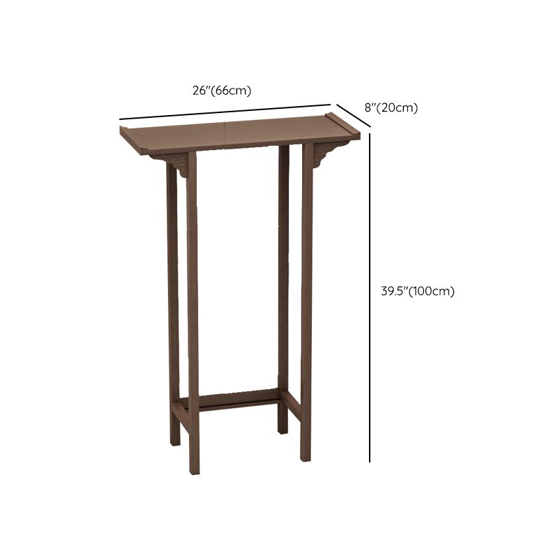 Rectangle Shape Contemporary Console Table Dark Brown Bamboo Console Sofa Table