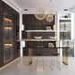 Black and Gold Pub Height Dining Table Glam Counter Wine Table Clearhalo 'Bar Furniture' 'Bar Tables' 'bar_tables' 'furn' 'furn_bar_tables' 'Furniture' 'Kitchen & Dining Furniture' 1200x1200_52ad9c16-48e3-4005-83b1-0d1c19077fe3