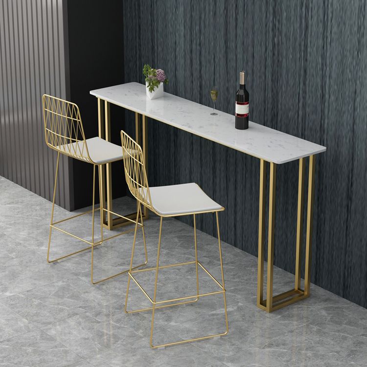 Rectangle Bistro Bar Height Cocktail Table Sled Pub Height Dining Table Clearhalo 'Bar Furniture' 'Bar Tables' 'bar_tables' 'furn' 'furn_bar_tables' 'Furniture' 'Kitchen & Dining Furniture' 1200x1200_52adeb4c-960a-4386-a41f-021148c74bbb