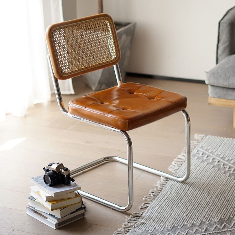 Chaise de bureau à dossier bas de chaise latérale contemporaine sans détresse