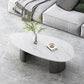 Table basse Glam de 15 po de hauteur, table de cocktail blanche simple en ardoise