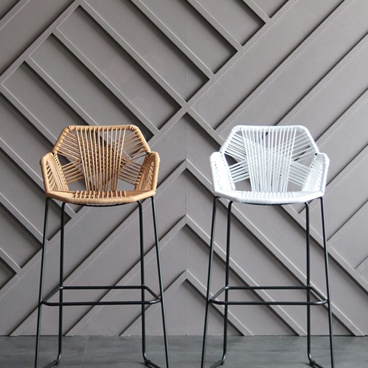 Modern Counter Bar Stool Plastic Armed Bar Stool with Footrest and Backrest Clearhalo 'Bar Furniture' 'Bar Stools' 'bar_stools' 'furn' 'furn_bar_stools' 'furniture_bar_stools' 'Kitchen & Dining Furniture' 'kitchen&dining_furn' 'kitchen' 'kitchen_furn' Furniture' 1200x1200_52b1f24a-5422-4e83-85bb-d4da867d0b62