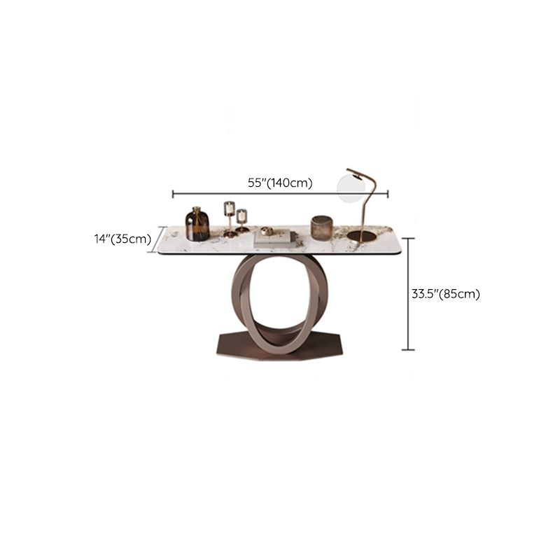Modern Console Table Stone Abstract Base Accent Table , 33.46" Tall Clearhalo 'Console Tables' 'console_tables' 'Entry & Mudroom Furniture' 'furn' 'furn_console_tables' 'Furniture' 1200x1200_52b39284-a1bf-490e-9fa7-05aea25922a1