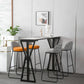 Metal Footrest Bar Stool Industrial Upholstered Armless Bar Chair