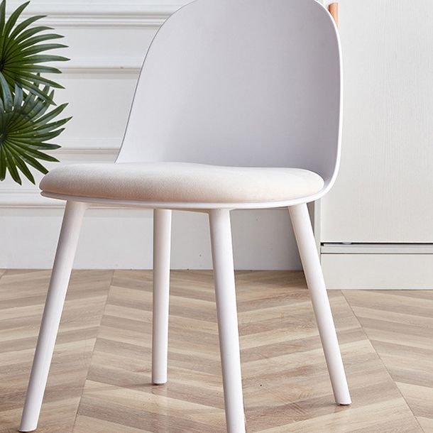 Modern Style Side Chair Plastic Upholstered Dining Side Chair for Indoor Clearhalo 'Dining Chairs' 'Dining Tables & Seating' 'dining_chair' 'furn' 'furn_dining_chair' 'Furniture' 'furniture_dining_chair' 'Kitchen & Dining Furniture' 1200x1200_52b47669-d455-4027-94b5-299d33f79816