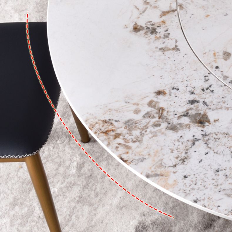 Glam Sintered Stone Dining Table Round Dinner Room Table with Pedestal Base Clearhalo 'Dining Tables & Seating' 'Dining Tables' 'dining_table' 'furn' 'furn_dining_table' 'Furniture' 'furniture_dining_table' 'Kitchen & Dining Furniture' 'kitchen' 'kitchen_dining_table' 1200x1200_52b5714b-1c4f-4731-82a8-7cb34075a209