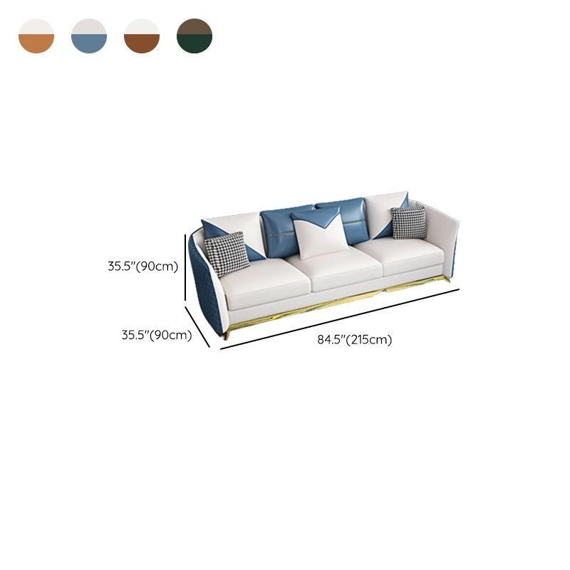 Cuscini di divano braccio smoking glam divano in pelle genuina con gambe