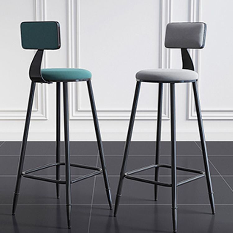 Scandinavian Matte Finish Velvet Counter Stool Footrest Home Barstool Clearhalo 'Bar Furniture' 'Bar Stools' 'bar_stools' 'furn' 'furn_bar_stools' 'Furniture' 'furniture_bar_stools' 'Kitchen & Dining Furniture' 1200x1200_52b800db-f3b5-4996-b7e0-ff49d19828ea