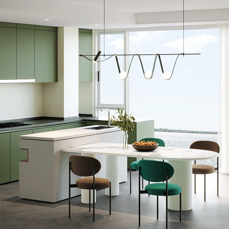 Contemporary Dining Table Sintered Stone Dining Table with 3 White Legs for Dining Clearhalo ' dining_table' 'Dining Tables & Seating' 'Dining Tables' 'furn' 'furn_dining_table' 'Furniture' 'furniture_dining_table' 'Kitchen & Dining Furniture' 'kitchen&dining_furn' 'kitchen' 'kitchen_dining_table' 1200x1200_52b99618-1a13-430e-8561-fd3d039f3c1a