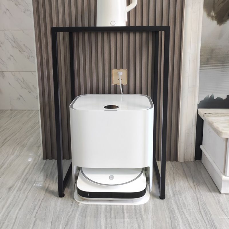 31.5" Tall Rectangular Clear Glass End Table Modern Frame Side Table