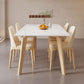 Mesa de comedor Mid-Century con tapa de piedra, mesa de comedor rectangular con patas naturales