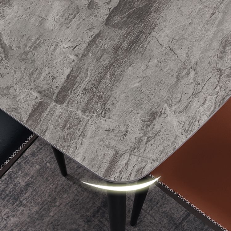 Contemporary 1/4/5/7 Pieces Dining Set Gray Sintered Stone Dining Table Clearhalo 'Dining Room Sets' 'Dining Tables & Seating' 'dining_room_set' 'furn' 'furn_dining_room_set' 'Furniture' 'furniture_dining_room_set' 'Kitchen & Dining Furniture' 'kitchen&dining_furn' 'kitchen' 1200x1200_52bc0275-cb61-46c4-92d6-b595210e64a8