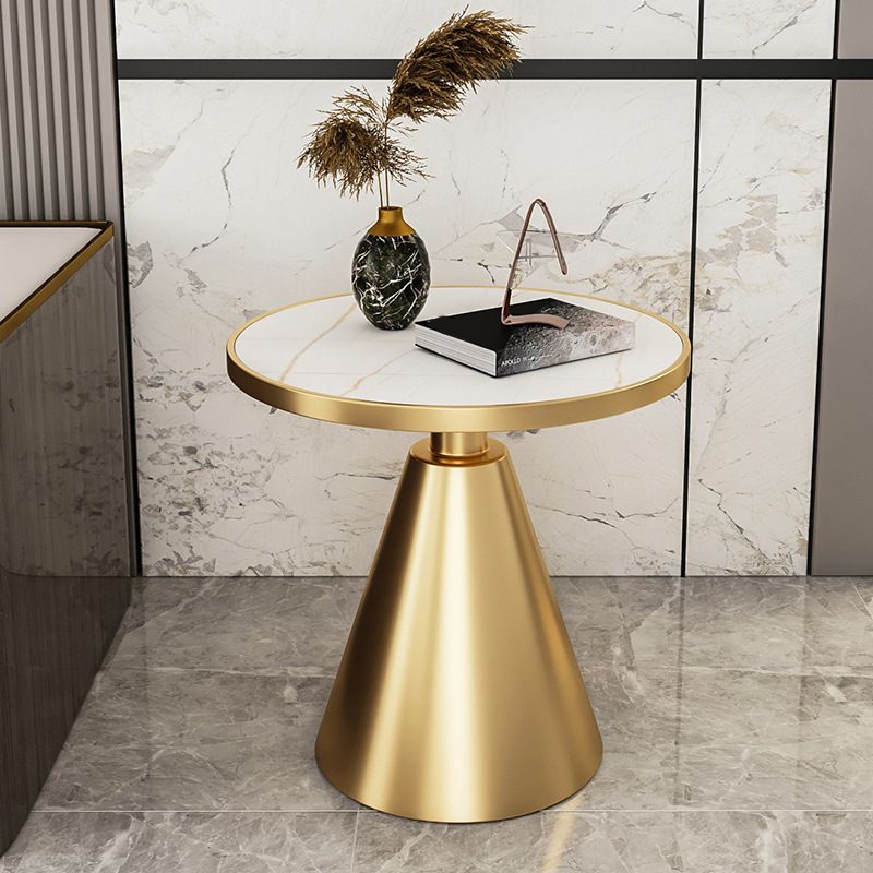 Modern Sintered Stone Top End Table 24" Tall Pedestal End Table Clearhalo 'Coffee & Accent Tables' 'End & Side Tables' 'end_side_table' 'end_side_tables' 'furn' 'furn_end_side_tables' 'Furniture' 'furniture_end_side_table' 'Living Room Furniture' 1200x1200_52bf16f2-8eda-4266-a4b9-1ab91568383a