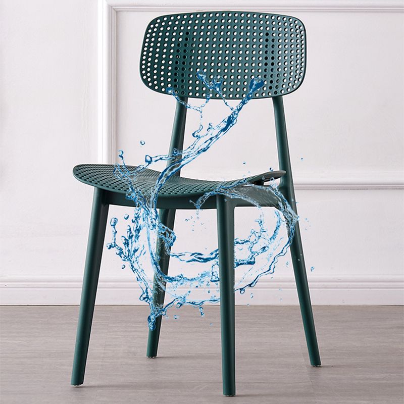 Scandinavian Armless Dining Chairs Plastic Open Back Side Chair (Set of 4) Clearhalo ' kitchen&dining_furn' 'Dining Chairs' 'Dining Tables & Seating' 'dining_chair' 'furn' 'furn_dining_chair' 'Furniture' 'furniture_dining_chair' 'Kitchen & Dining Furniture' 'kitchen' 1200x1200_52bfde97-ca79-4464-a5d2-bb98bbee3362