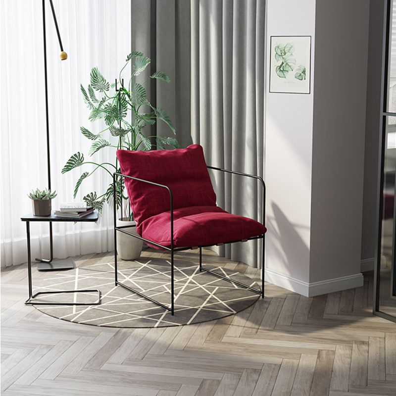 26.77" Wide Contemporary Style Single Sofa Chair Metal Round Arm Chair Clearhalo 'Accent Chairs' 'accent_chairs' 'Chairs & Seating' 'furn' 'furn_accent_chairs' 'Furniture' 'Living Room Furniture' 1200x1200_52c0c071-4b57-4083-b33a-5c9dd105b08b