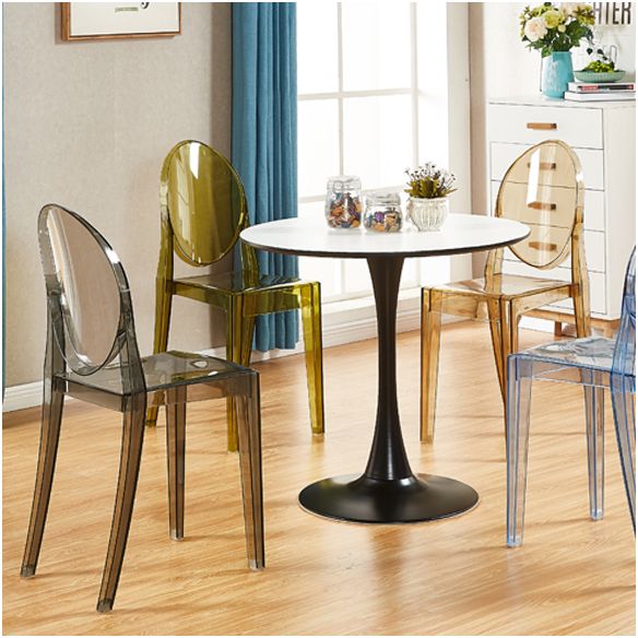 Contemporary Modern Acrylic Dining Room Side Chair Open Back Chair Clearhalo ' kitchen&dining_furn' 'Dining Chairs' 'Dining Tables & Seating' 'dining_chair' 'furn' 'furn_dining_chair' 'Furniture' 'furniture_dining_chair' 'Kitchen & Dining Furniture' 'kitchen' 1200x1200_52c111a9-e3d9-48d2-b52a-671de3fc1afe