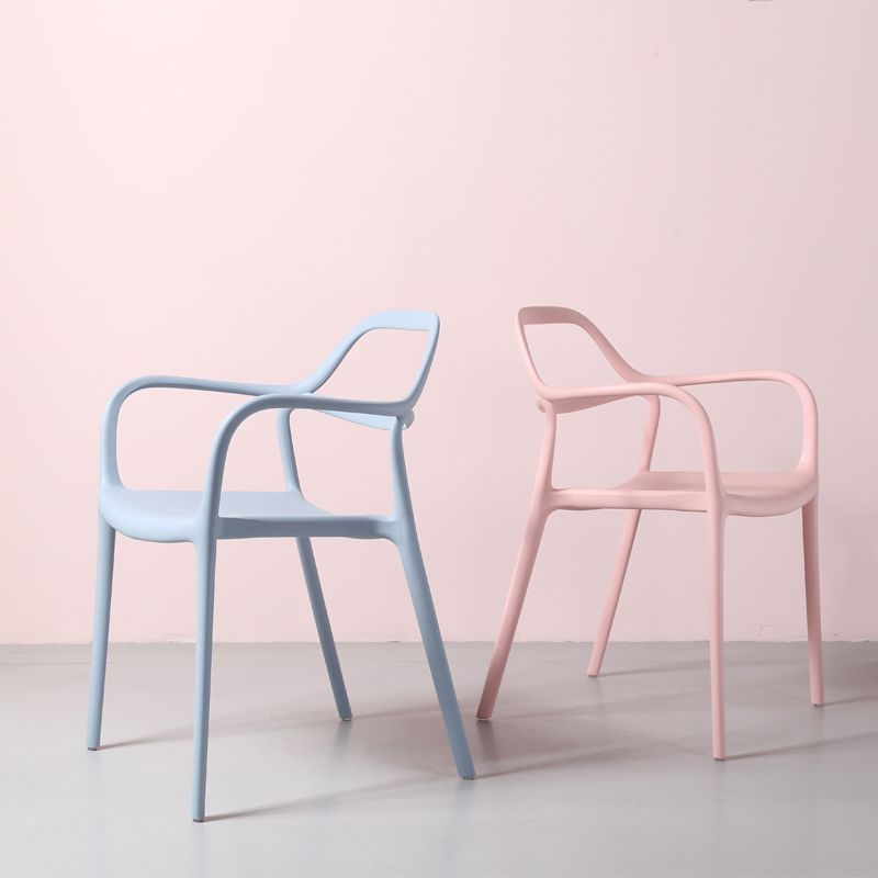 Contemporary Style Plastic Dining Chairs Dining Stackable Chairs for Kitchen Clearhalo ' kitchen&dining_furn' 'Dining Chairs' 'Dining Tables & Seating' 'dining_chair' 'furn' 'furn_dining_chair' 'Furniture' 'furniture_dining_chair' 'Kitchen & Dining Furniture' 'kitchen' 1200x1200_52c2d68c-f172-4c5a-998b-8fe88388d4f1