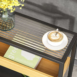 Glasobertisch -Akzent -Akzent -Akzent -Sofa -Sofa -Sofa -Endtisch mit Regalen