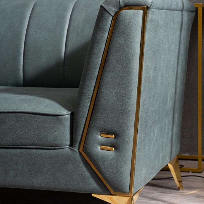 Sofá de almohada cosida contemporánea con brazo de esmoquin para apartamento