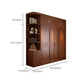 Rubber Wood Frame Wardrobe Freestanding Wardrobe Armoire with Shelves and Clothes Rail Clearhalo 'Armoires & Wardrobes' 'armoires_wardrobes' 'Bedroom Furniture' 'furn' 'furn_armoires_wardrobes' 'Furniture' 1200x1200_52c4f530-5a66-4608-a179-5000fa71472b