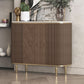 Glam Side Board Marble Sideboard Cabinet with Doors for Kitchen Clearhalo 'buffet_sideboard' 'Buffets & Sideboards' 'furn' 'furn_buffet_sideboard' 'Furniture' 'Kitchen & Dining Furniture' 1200x1200_52c506d4-9cb5-4d83-9ddf-48d3633eb0dd