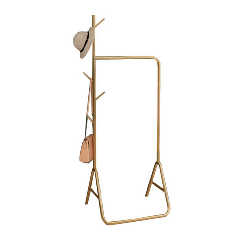 Modern Hall Stand Metal Hanging Rail Stanking y 5 ganchos Kit de entrada