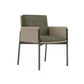 Matte Finish Hotel Dining Chair Contemporary Upholstered Solid Back Arm Chair