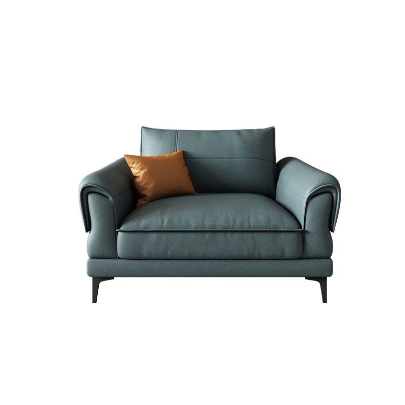 Faux Coupage de canapé à bras évasé contemporain de coloration en cuir en cuir en cuir en cuir en cuir en cuir