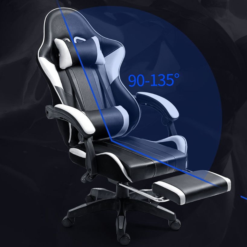 Silla de escritorio moderna silla de computadora de cuero por faux silla con ruedas con ruedas