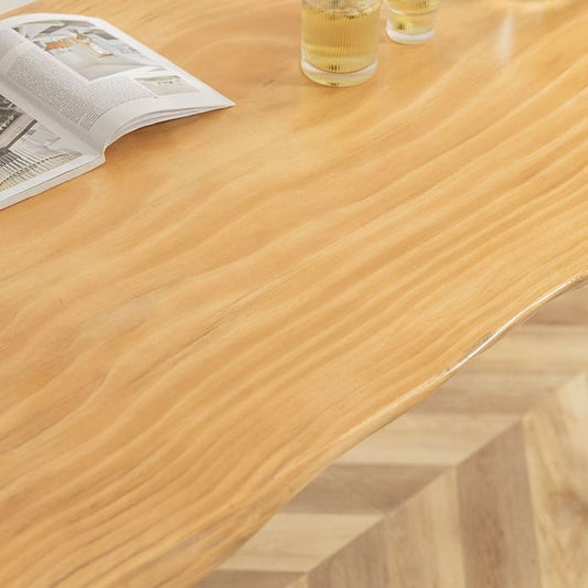 Tavolo da pranzo in stile moderno tavolo rettangolo in legno massiccio con base acrilica