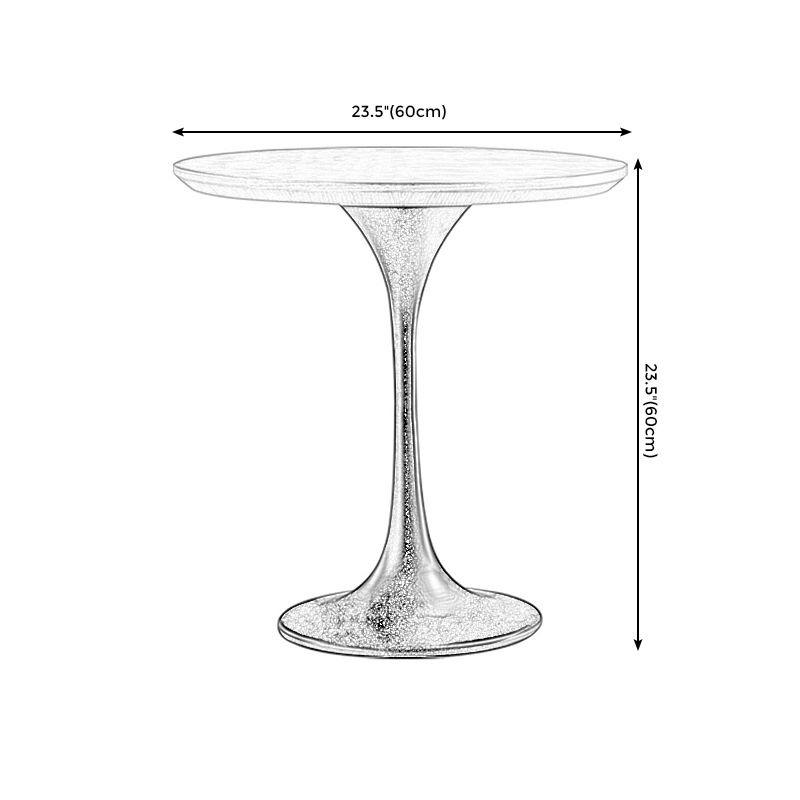 23,6 "tavolo da piedistallo alto in ferro di ferro tavola in legno massiccio