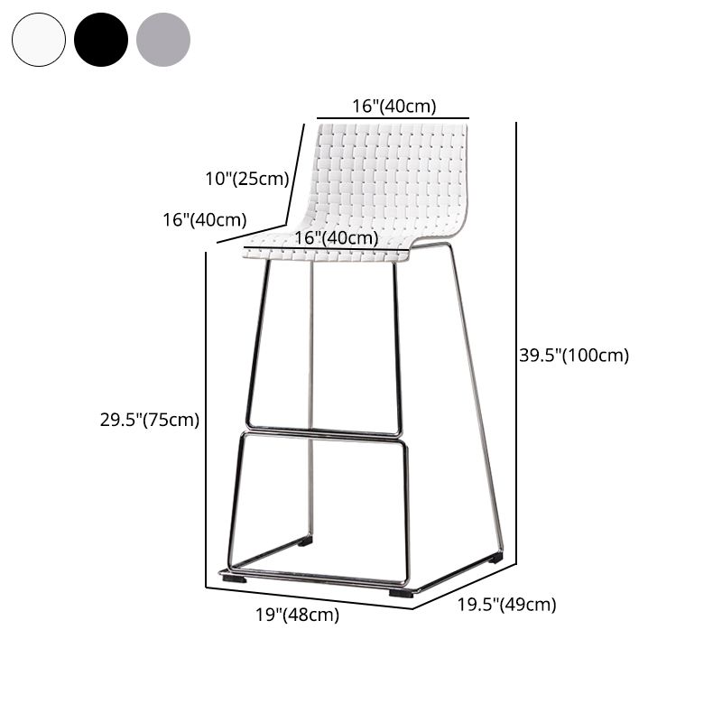 Industrial Bar-stool Plastic Counter Bar Stool for Kitchen Bar with Metal Legs Clearhalo 'Bar Furniture' 'Bar Stools' 'bar_stools' 'furn' 'furn_bar_stools' 'Furniture' 'furniture_bar_stools' 'Kitchen & Dining Furniture' 1200x1200_52cc06fe-bdec-40e0-8ba2-79faf26a22e4