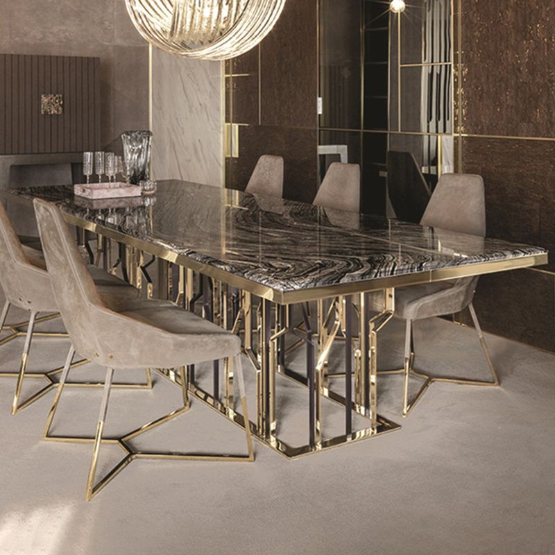 Luxury Style Marble Dining Table Single Pedestal Base Rectangle Table for Home Clearhalo ' dining_table' 'Dining Tables & Seating' 'Dining Tables' 'furn' 'furn_dining_table' 'Furniture' 'furniture_dining_table' 'Kitchen & Dining Furniture' 'kitchen&dining_furn' 'kitchen' 'kitchen_dining_table' 1200x1200_52cc1d9d-cd66-4602-bff9-a934961ef3a2
