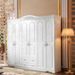 Bedroom Hinged Door Storage Cabinet Manufactured Wood Victorian Cabinet with Drawers