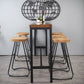 Industrial 1/4/6 Pieces Bar Table Set Rectangle Pine Wood Counter Table with High Stools Clearhalo 'Bar Furniture' 'furn' 'furn_home_bar_bar_sets' 'Furniture' 'Home Bars & Bar Sets' 'home_bar_bar_sets' 'Kitchen & Dining Furniture' 1200x1200_52cdac73-1d0a-42c3-80df-1b165e1e7bd7