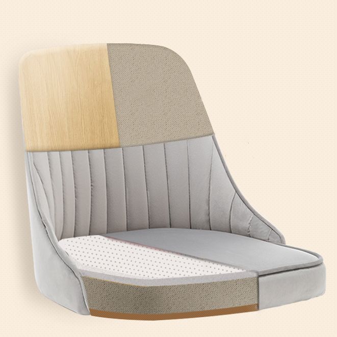 Modern Wooden Chairs Upholstered Solid Back Armless Chair for Home Use Clearhalo ' kitchen&dining_furn' 'Dining Chairs' 'Dining Tables & Seating' 'dining_chair' 'Furniture' 'furniture_dining_chair' 'Kitchen & Dining Furniture' 'kitchen' 1200x1200_52cf79e4-3827-4089-acb0-aa265b5d3e96