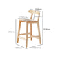 Oak Wood Armless Bar Stool Modern Indoor Barstool with Backrest and Footrest Clearhalo 'Bar Furniture' 'Bar Stools' 'bar_stools' 'furn' 'furn_bar_stools' 'furniture_bar_stools' 'Kitchen & Dining Furniture' 'kitchen&dining_furn' 'kitchen' 'kitchen_furn' Furniture' 1200x1200_52d167c5-dbe3-48b6-8f2f-58d1e74303f1