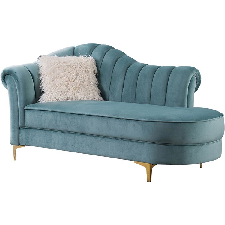 Luxury Style Velvet Chaise Lounge Bedroom Rolled Arms Chaise Clearhalo 'Chairs & Seating' 'Chaise Lounge' 'chaise_lounge' 'furn' 'furn_chaise_lounge' 'Furniture' 'Living Room Furniture' 1200x1200_52d35e6c-0a8f-445d-9db2-6fc6f2d12303