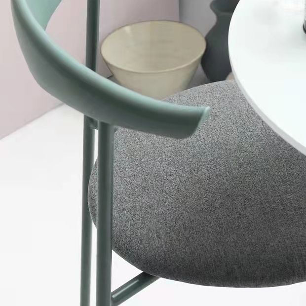 Glam Style Dining Side Chair Open Back Indoor Armless Dining Chair