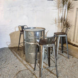 Industrial Iron Low Back Barstool 29.5" H Indoor Tall Stool with Square Seat Clearhalo 'Bar Furniture' 'Bar Stools' 'bar_stools' 'furn' 'furn_bar_stools' 'furniture_bar_stools' 'Kitchen & Dining Furniture' 'kitchen&dining_furn' 'kitchen' 'kitchen_furn' Furniture' 1200x1200_52d56b12-a1f9-4020-b8ca-d9e4a1743116