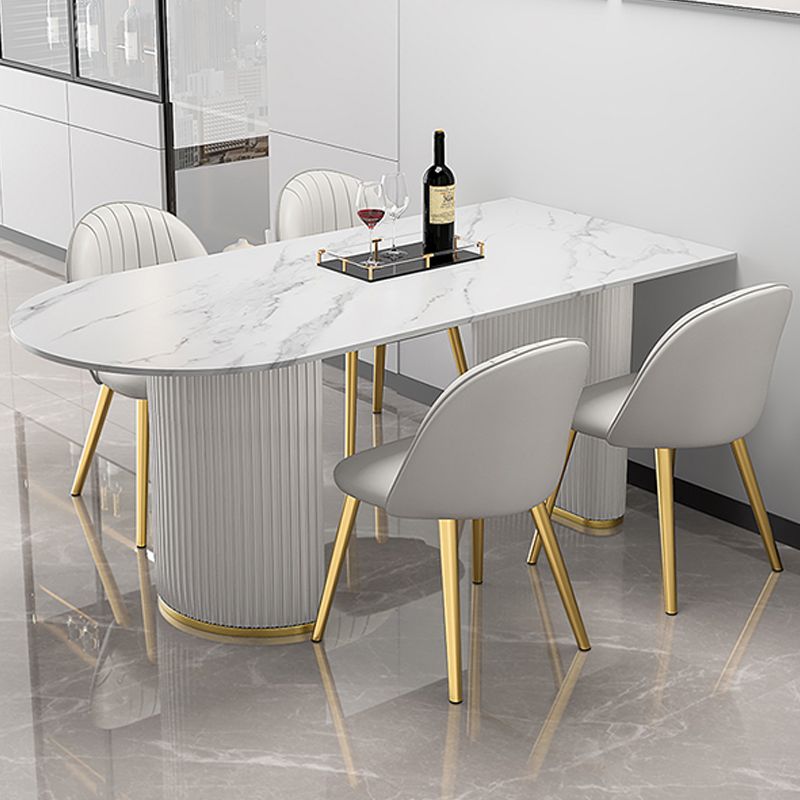 Sintered Stone Dining Table White Traditional Luxury Dining Table Clearhalo 'Dining Tables & Seating' 'Dining Tables' 'dining_table' 'furn' 'furn_dining_table' 'Furniture' 'Kitchen & Dining Furniture' 1200x1200_52d67fdf-014e-41de-9ebe-49d1f426b1cb