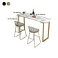 White Stone Top Bar Table Traditional Luxury Bar Table with Sled Base Clearhalo 'Bar Furniture' 'Bar Tables' 'bar_tables' 'furn' 'furn_bar_tables' 'Furniture' 'furniture_bar_tables' 'Kitchen & Dining Furniture' 1200x1200_52d7701f-df2f-43d2-a950-c428447984a9