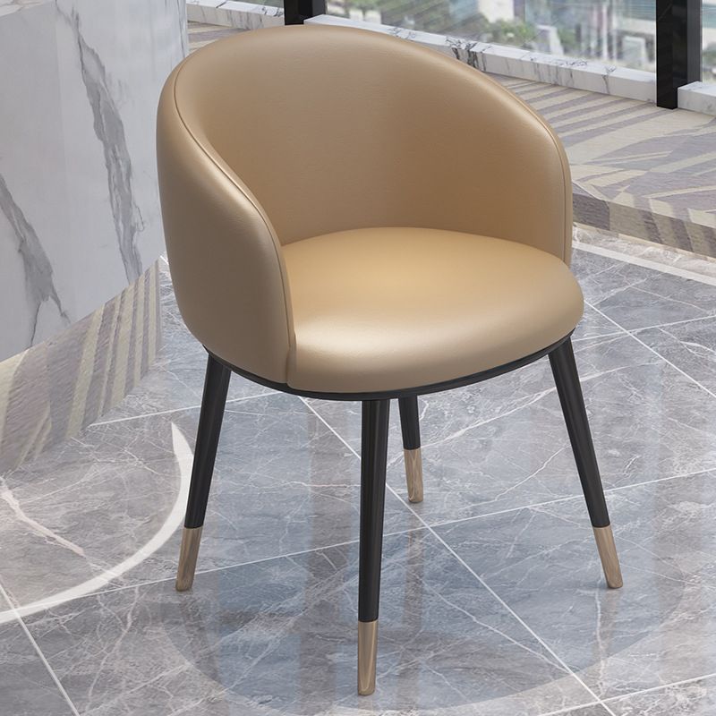 Faux lederen vat accentstoel 20.86 "l x 16.53" w x 29.52 "h stoel met metalen benen