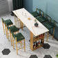 Juego de mesa y taburete rectangular, juego de comedor de pub moderno de 1/7 piezas