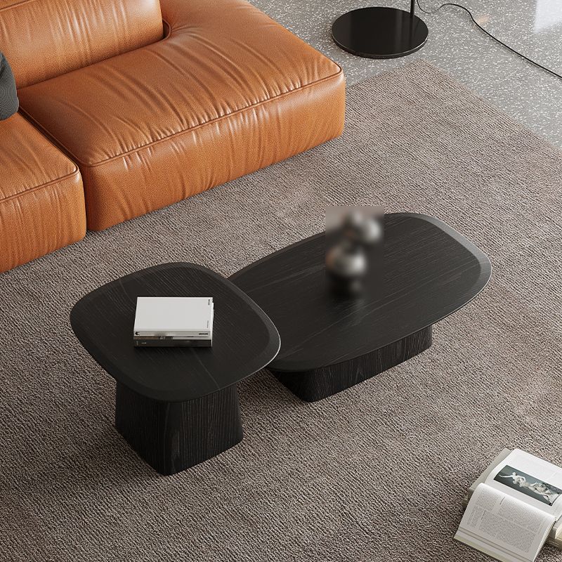 Pedestal Coffee Table Black Solid Wood Coffee Cocktail Table Clearhalo 'Coffee & Accent Tables' 'Coffee Tables' 'coffee_tables' 'furn' 'furn_coffee_tables' 'Furniture' 'Living Room Furniture' 1200x1200_52da0738-ccfc-48a3-9dda-830091d1022b